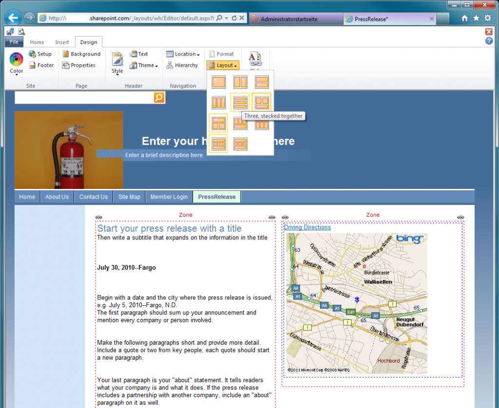 O365_SiteBuilder04 SiteBuilder bietet nur sehr rudimentäre CMS-Funktionalität.